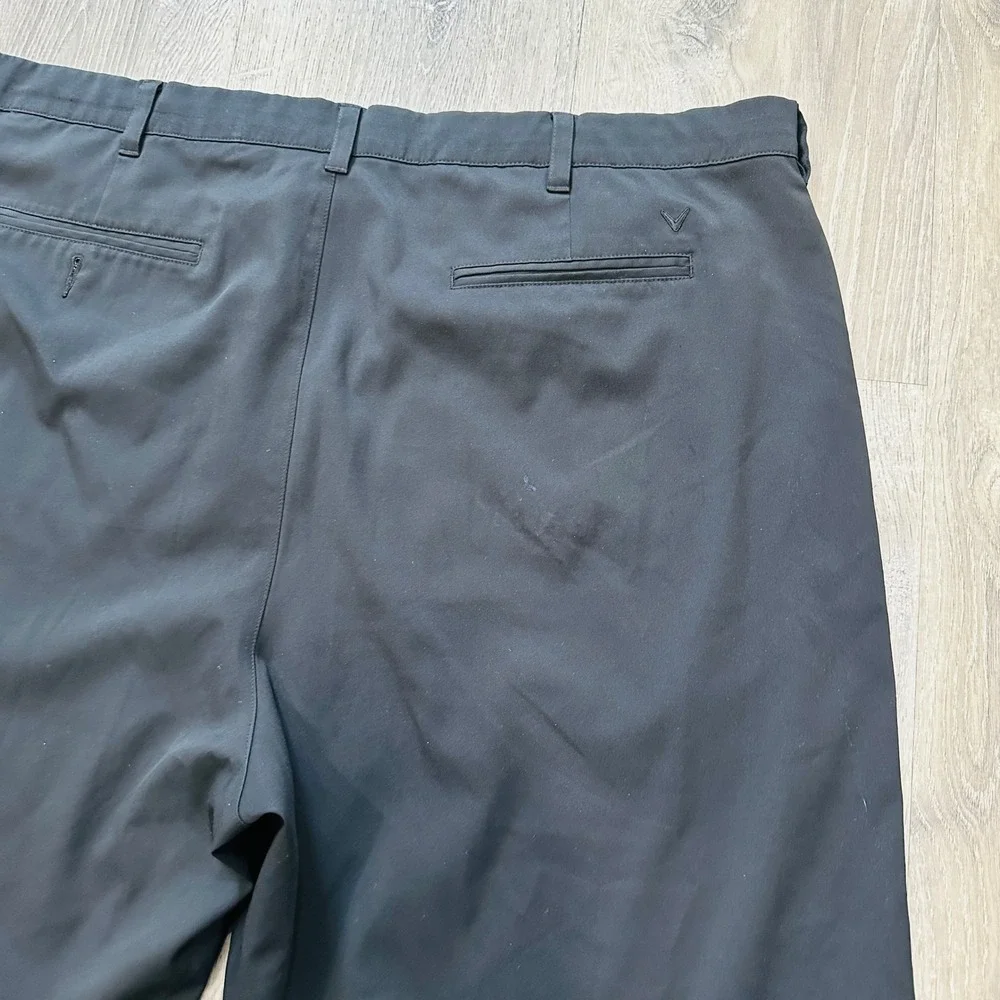 Callaway Golf Shorts Mens 44 Black Optimum Performance Stretch Flat Front Shorts